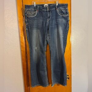 Trademark H Women's Boot Cut Blue Jeans